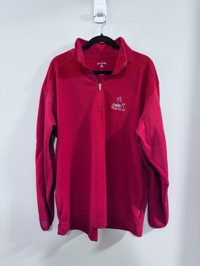 Antigua Men's Red St. Louis Cardinals MLB 1/4-Zip Pullover. Size XL